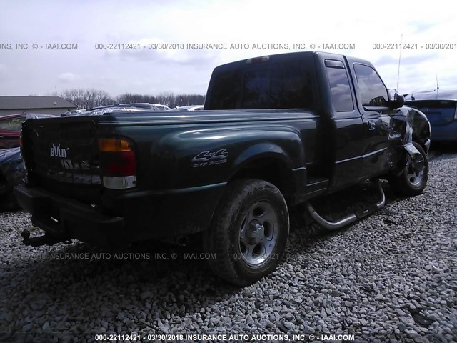 1FTZR15U9WTA60445 - 1998 FORD RANGER SUPER CAB GREEN photo 4