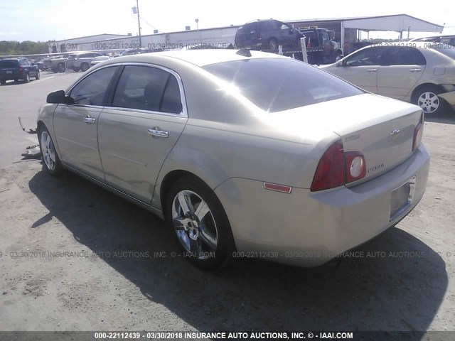1G1ZC5E04CF218988 - 2012 CHEVROLET MALIBU 1LT 金色 照片 3