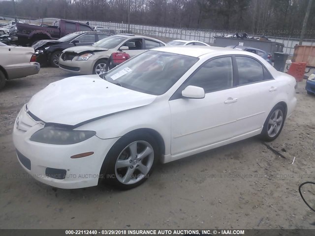 1YVHP80C975M08365 - 2007 MAZDA 6 I WHITE photo 2