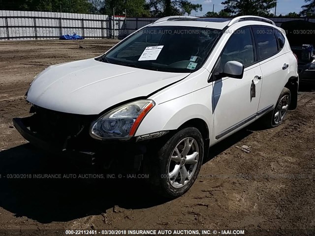 JN8AS5MT0BW159704 - 2011 NISSAN ROGUE S/SV/KROM WHITE photo 2