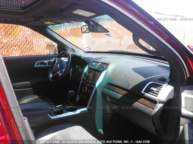 1FM5K8F8XDGB43137 - 2013 FORD EXPLORER LIMITED 红色 照片 5