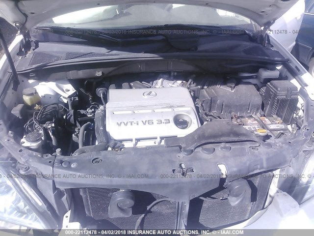 2T2GA31U75C039255 - 2005 LEXUS RX 330 WHITE photo 10