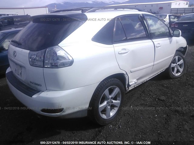 2T2GA31U75C039255 - 2005 LEXUS RX 330 WHITE photo 4