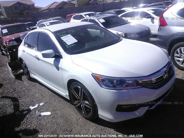 1HGCR2F50HA093899 - 2017 HONDA ACCORD SPORT თეთრი ფოტო 1