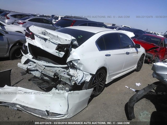 1HGCR2F50HA093899 - 2017 HONDA ACCORD SPORT WHITE photo 4