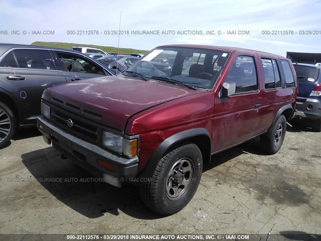 JN8HD17S0NW041130 - 1992 NISSAN PATHFINDER XE BURGUNDY photo 2