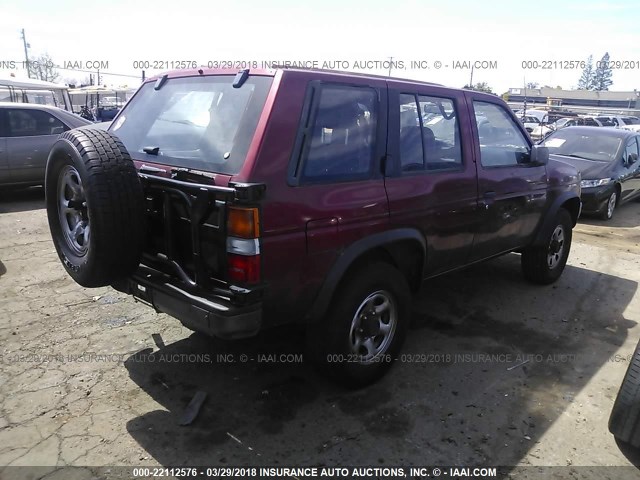 JN8HD17S0NW041130 - 1992 NISSAN PATHFINDER XE BURGUNDY photo 4