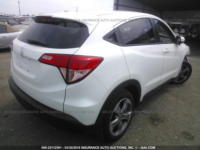 3CZRU5H59HM714608 - 2017 HONDA HR-V EX WHITE photo 4