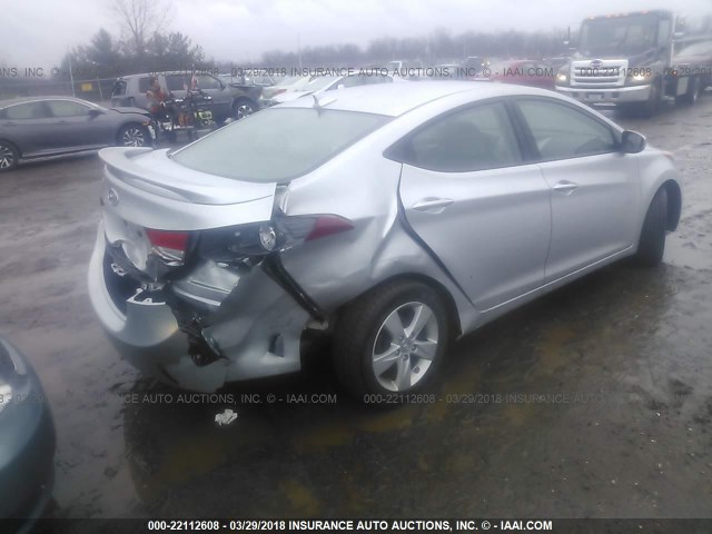 5NPDH4AE7DH287745 - 2013 HYUNDAI ELANTRA GLS/LIMITED SILVER photo 4