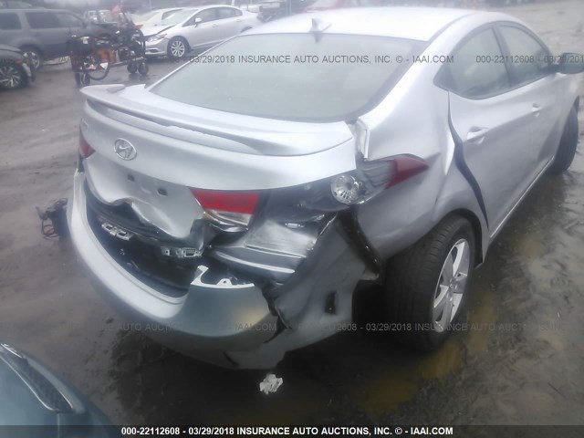 5NPDH4AE7DH287745 - 2013 HYUNDAI ELANTRA GLS/LIMITED SILVER photo 6