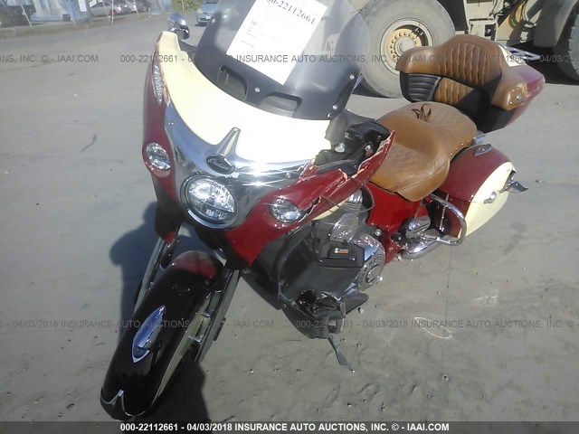 56KTRAAA6F3321235 - 2015 INDIAN MOTORCYCLE CO. ROADMASTER RED photo 2