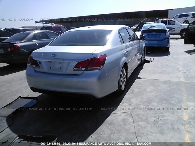 4T1BK3DB7CU458613 - 2012 TOYOTA AVALON LIMITED SILVER photo 4