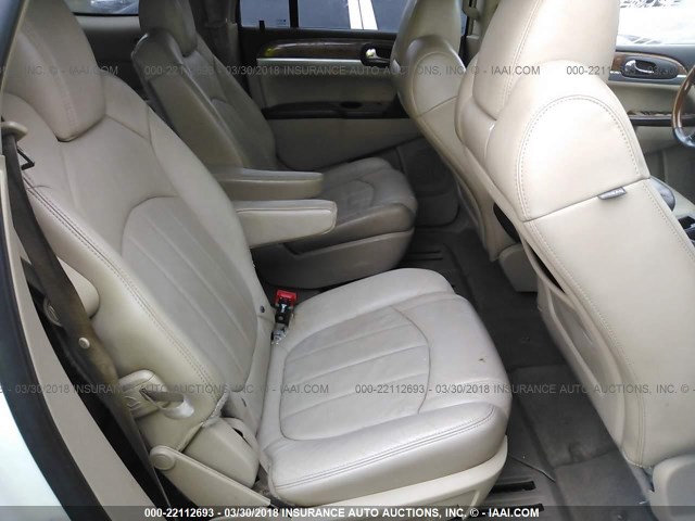 5GAER23D99J123519 - 2009 BUICK ENCLAVE CXL WHITE photo 8