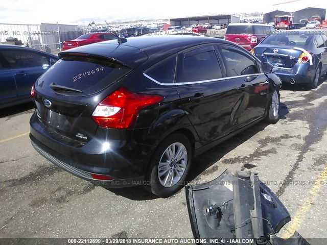 1FAHP3M24CL402897 - 2012 FORD FOCUS SEL BLACK photo 4