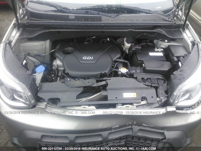 KNDJN2A22E7103601 - 2014 KIA SOUL GRAY photo 10