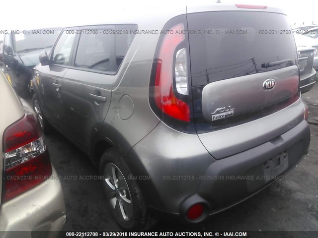 KNDJN2A22E7103601 - 2014 KIA SOUL GRAY photo 3