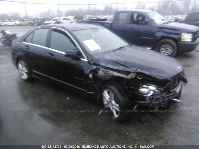 WDDGF8BB1BR134689 - 2011 MERCEDES-BENZ C 300 4MATIC BLACK photo 1