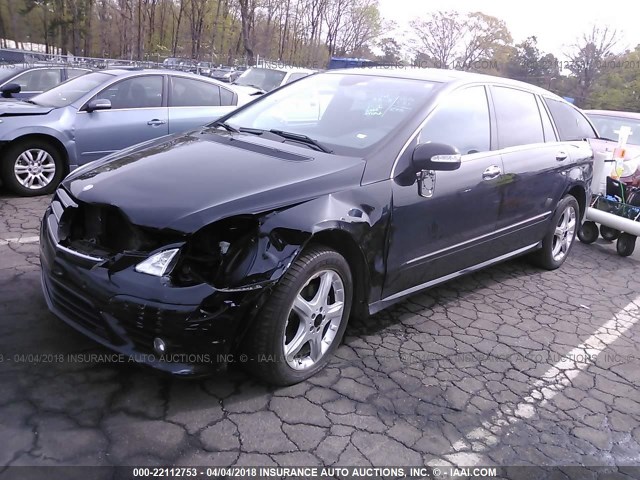 4JGCB65E79A089874 - 2009 MERCEDES-BENZ R 350 4MATIC BLACK photo 2