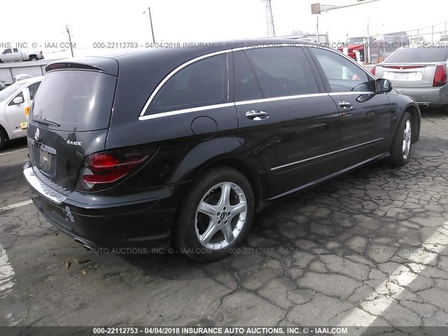 4JGCB65E79A089874 - 2009 MERCEDES-BENZ R 350 4MATIC BLACK photo 4