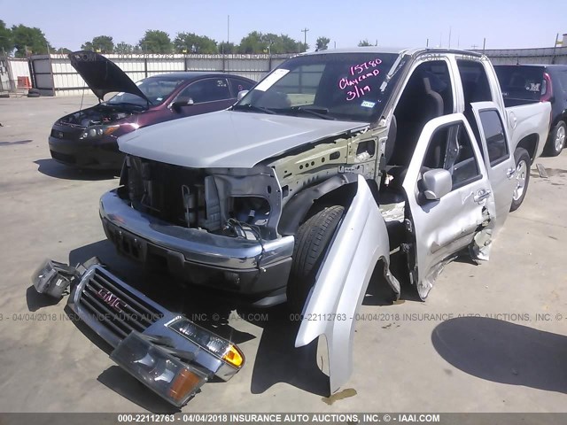 1GTD5MF94C8114279 - 2012 GMC CANYON SLE SILVER photo 2