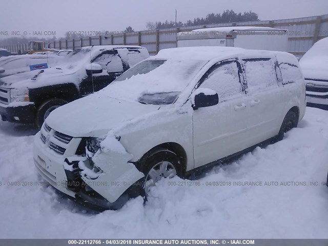 2D4RN4DE1AR134094 - 2010 DODGE GRAND CARAVAN SE WHITE photo 2