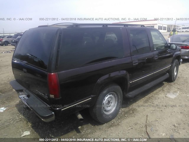 1GNFK16R7TJ420957 - 1996 CHEVROLET SUBURBAN K1500 BURGUNDY photo 4