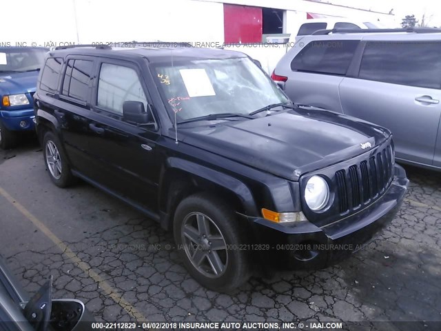 1J8FF28WX8D700196 - 2008 JEEP PATRIOT SPORT BLACK photo 1