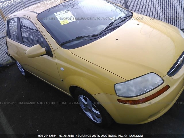 KL1TD66687B786796 - 2007 CHEVROLET AVEO LS YELLOW photo 1