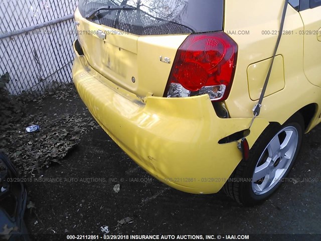 KL1TD66687B786796 - 2007 CHEVROLET AVEO LS YELLOW photo 6