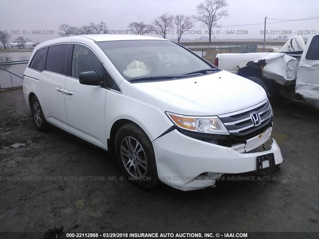 5FNRL5H48BB503105 - 2011 HONDA ODYSSEY EX WHITE photo 1