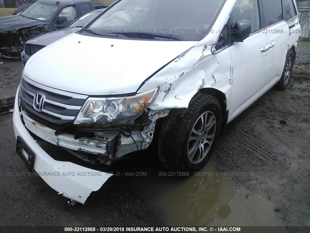 5FNRL5H48BB503105 - 2011 HONDA ODYSSEY EX WHITE photo 6