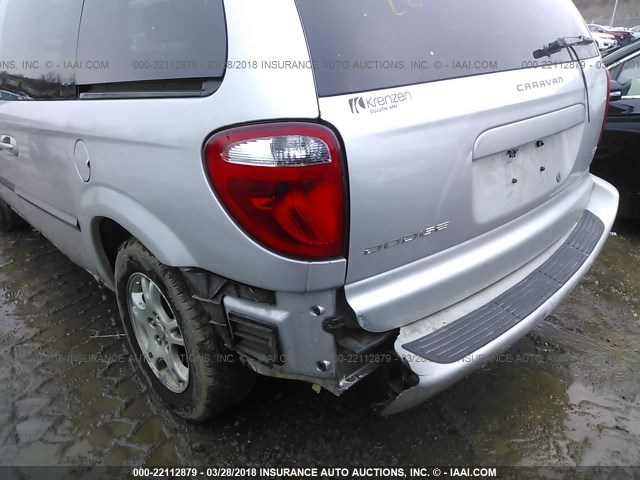 1D4GP45R24B566005 - 2004 DODGE CARAVAN SXT SILVER photo 6