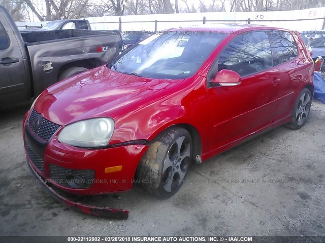 WVWFV71K36W075205 - 2006 VOLKSWAGEN NEW GTI RED photo 2