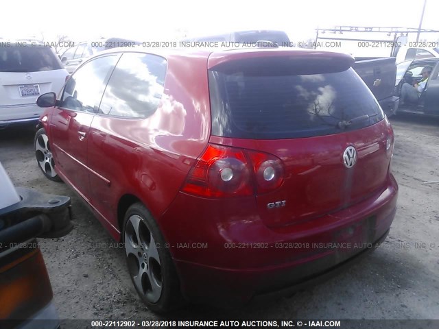 WVWFV71K36W075205 - 2006 VOLKSWAGEN NEW GTI RED photo 3