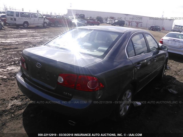 KNAGE124585222020 - 2008 KIA OPTIMA LX/EX GRAY photo 4