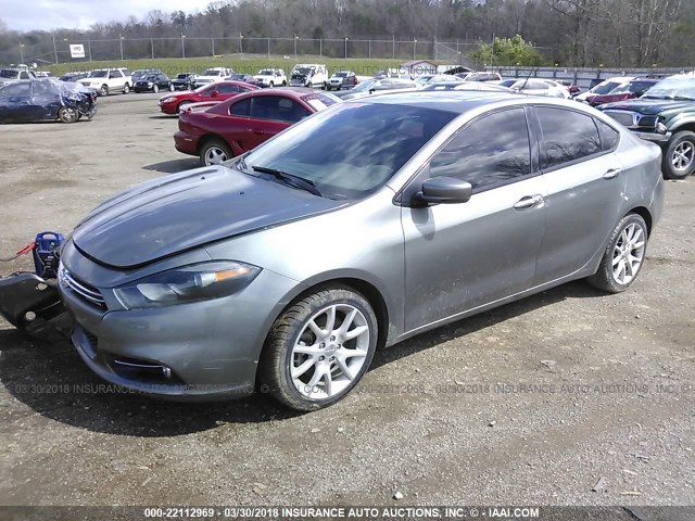 1C3CDFCH3DD684809 - 2013 DODGE DART LIMITED/R/T GRAY photo 2