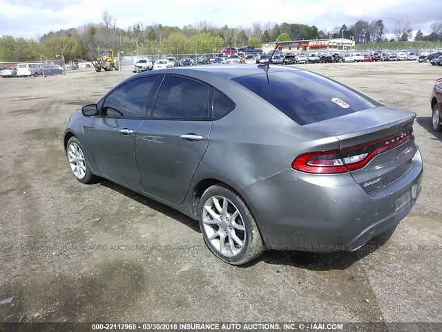 1C3CDFCH3DD684809 - 2013 DODGE DART LIMITED/R/T GRAY photo 3