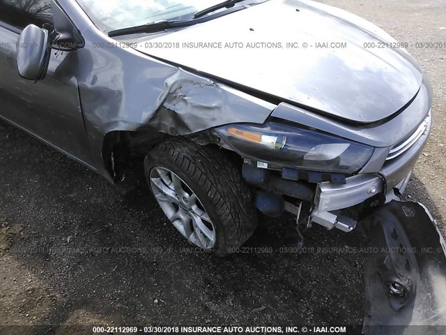 1C3CDFCH3DD684809 - 2013 DODGE DART LIMITED/R/T GRAY photo 6