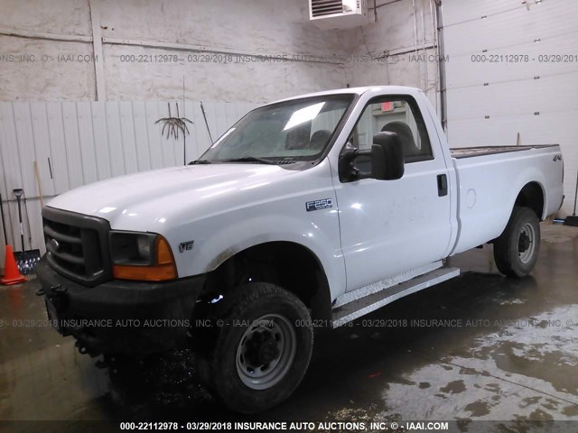 1FTNF21L41EB95131 - 2001 FORD F250 SUPER DUTY WHITE photo 2