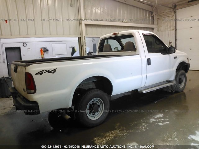 1FTNF21L41EB95131 - 2001 FORD F250 SUPER DUTY WHITE photo 4