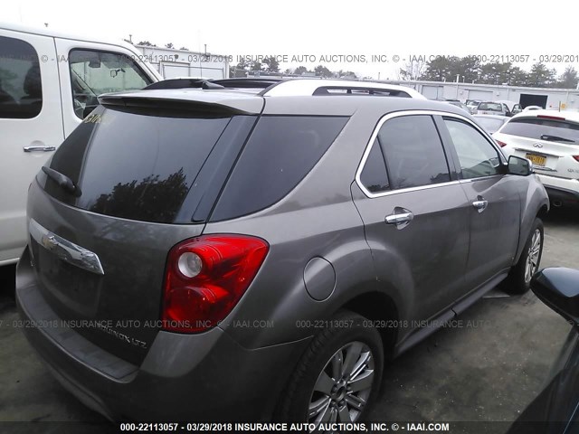 2CNFLGEY5A6208369 - 2010 CHEVROLET EQUINOX LTZ BROWN photo 4