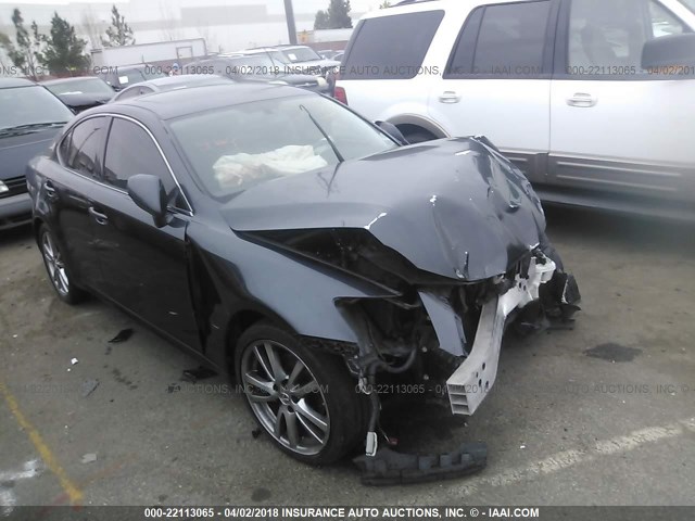 JTHBK262285076730 - 2008 LEXUS IS 250 GRAY photo 1