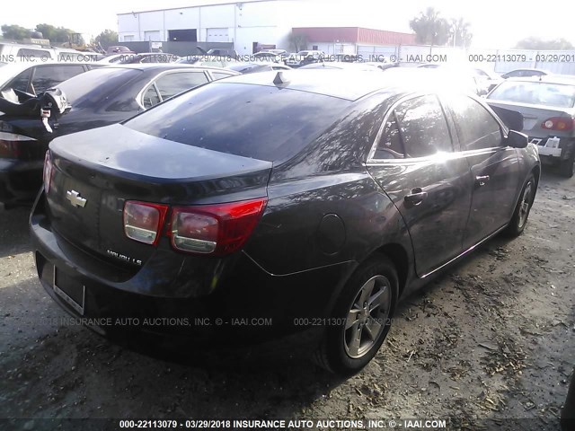 1G11B5SL0EF122020 - 2014 CHEVROLET MALIBU LS BLACK photo 4