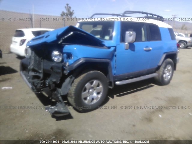 JTEBU11F470066031 - 2007 TOYOTA FJ CRUISER BLUE photo 2