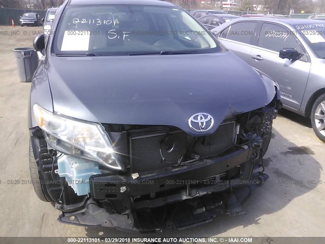 4T3ZA3BB7AU021753 - 2010 TOYOTA VENZA GRAY photo 6