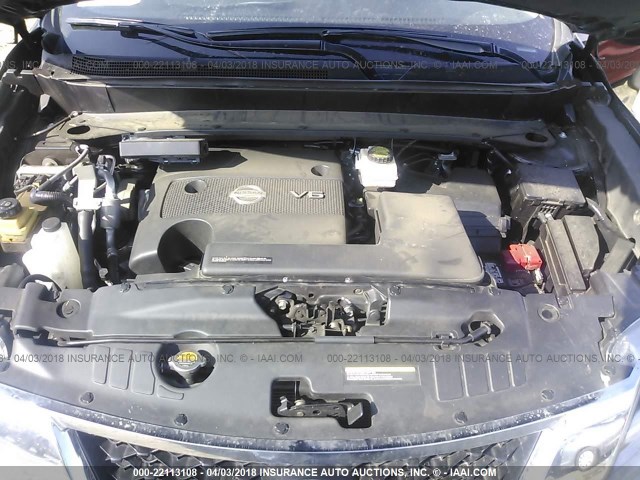 5N1AR2MN3FC721038 - 2015 NISSAN PATHFINDER S/SV/SL/PLATINUM 黑色 照片 10