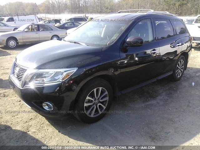 5N1AR2MN3FC721038 - 2015 NISSAN PATHFINDER S/SV/SL/PLATINUM BLACK photo 2