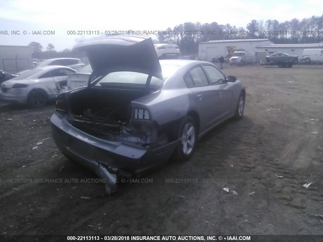 2B3CL3CG9BH562350 - 2011 DODGE CHARGER GRAY photo 4