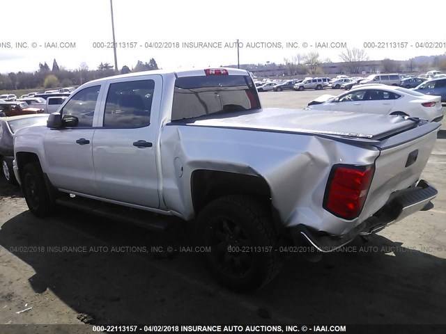 3GCUKREC5EG464701 - 2014 CHEVROLET SILVERADO K1500 LT SILVER photo 3