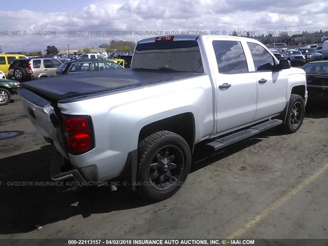 3GCUKREC5EG464701 - 2014 CHEVROLET SILVERADO K1500 LT SILVER photo 4